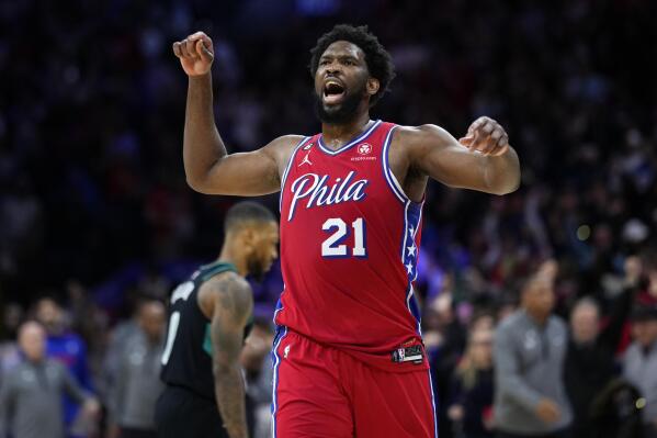 76ers edge Trail Blazers on Embiid s late jumper AP News